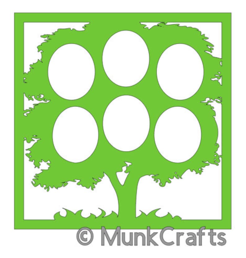 My Family Tree Scrapbook Overlay SVG for Cricut Mom Dad Son Daughter