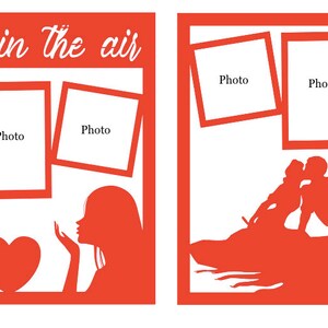 Love is in the air svg/Couple kissing layout svg/Love layout svg/Scrapbook overlay SVG files for Cricut/Scrapbook layout svg/canva template