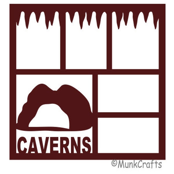 Caverns scrapbook overlay SVG digital files for Cricut, caverns svg/canva template/canva scrapbooking template/kids study svg