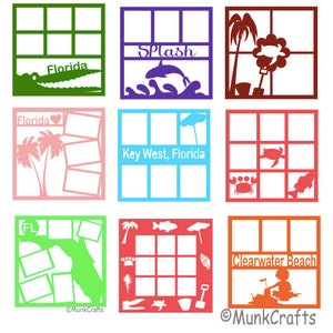 Florida Scrapbook Overlay/Florida Layout svg/Scrapbook SVG digitale Datei für Cricut/Scrapbook Layout svg/Canva Templates/Florida svg