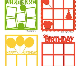 Happy Birthday scrapbook layout svg/scrapbook layout svg/svg for scrapbook/Happy Birthday overlay svg/Happy Birthday layout svg/Birthday svg