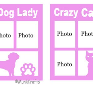 Pet Dog/Cat Crazy Cat Lady/ Crazy Dog Lady Scrapbook superposición de archivos SVG para Cricut/canva template/canva/canva scrapbooking template
