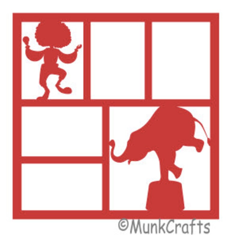 Circus Scrapbook Overlay SVG Files for Cricut/scrapbook Layout Etsy