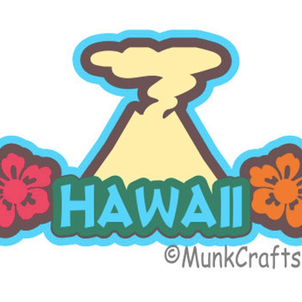 Hawaii scrapbook title svg/hawaii scrapbook layout svg/SVG digital file/svg for scrapbook/hawaii title svg/hawaii layout svg/hawaii svg