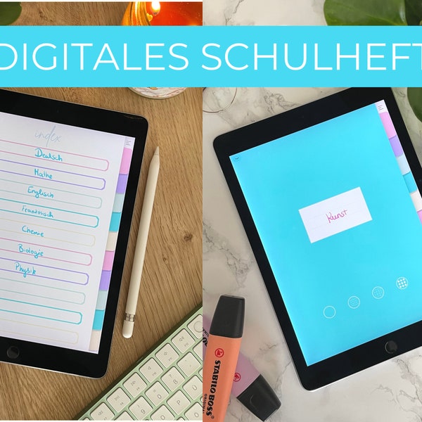 Digitales Schulheft Bunt