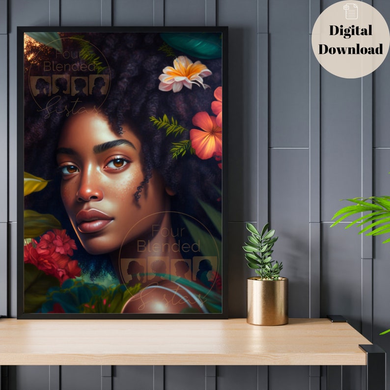 Black Women Inspirational Wall Art Look Into My Eyes Black Etsy