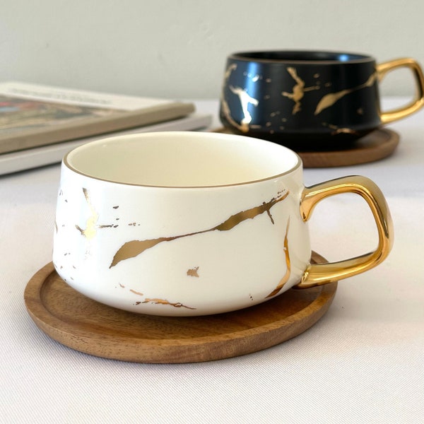 Black and Gold Tea Set Etsy