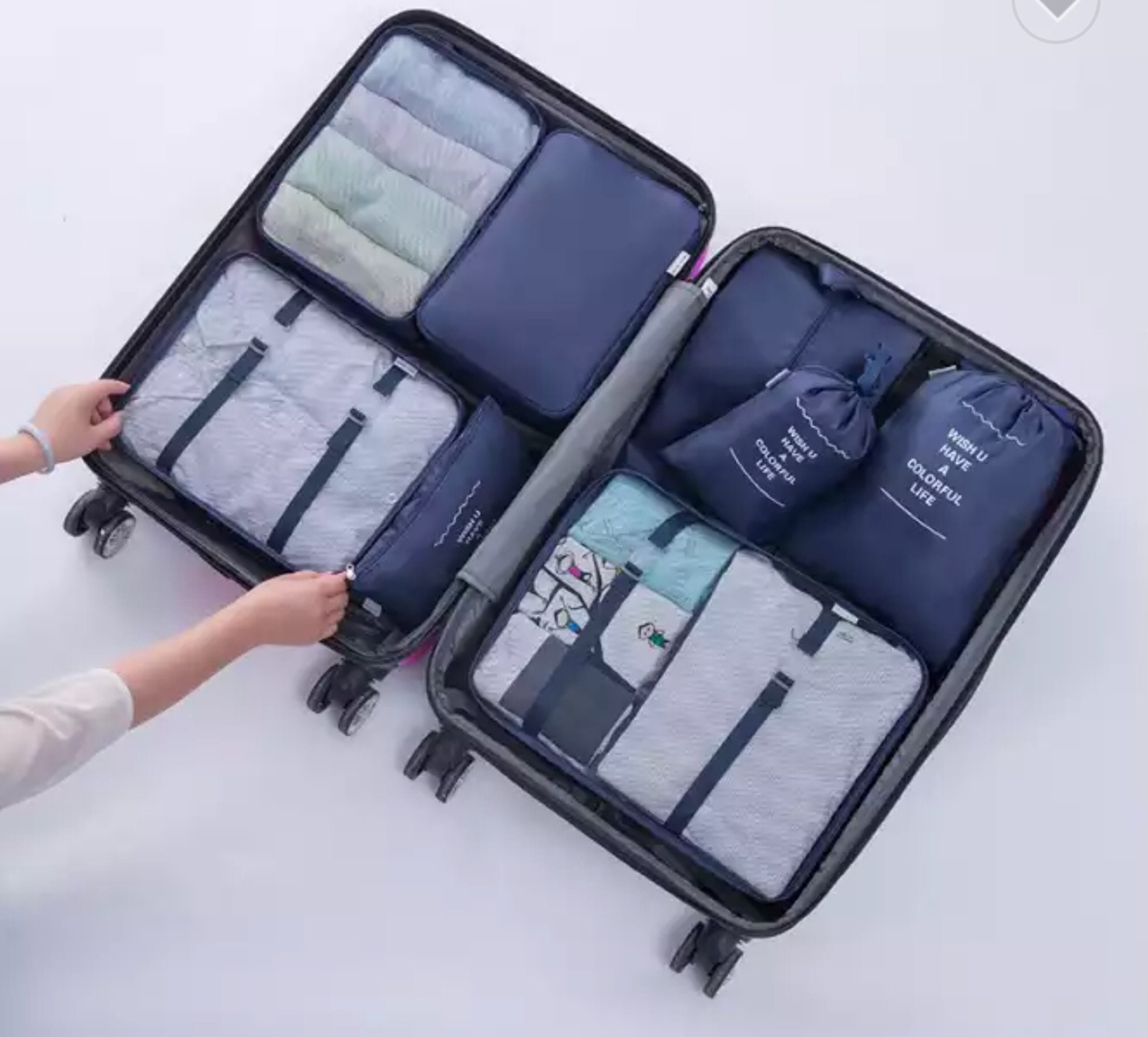 Ijzig Rondlopen spons 7 stks Travel Pack Cubes Bagage Organizer Koffer Organizer - Etsy Nederland