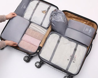 7 pcs Travel Packing Cubes Luggage Organizer Suitcase Organizer