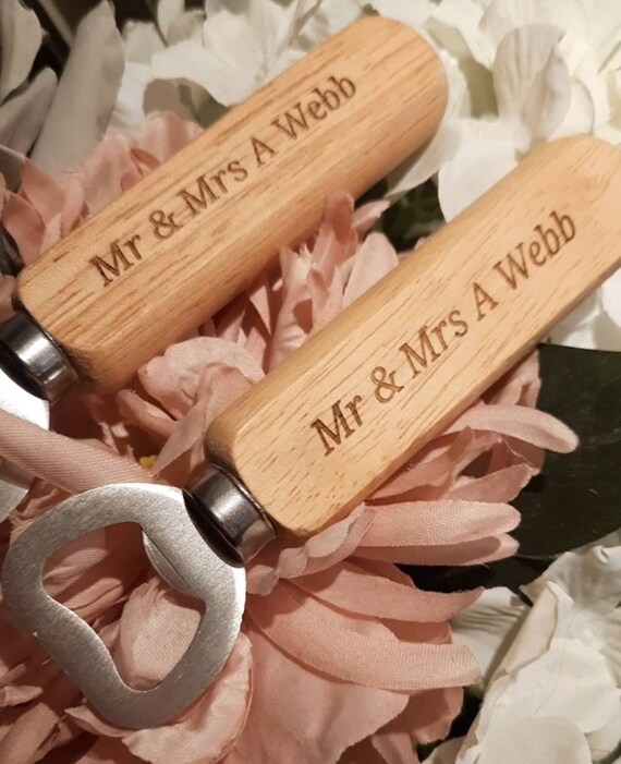 Personalised Wedding Bottle Openers Any Name Any Design Lovely Etsy