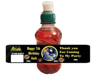 Get Invited Personalised Glow Party Fruit Shoot Drink Bottle Labels - Set Of 7 Wrappers/Stickers