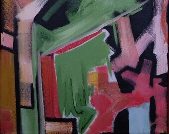 Unnamed, Oil on Canvas, 12&quot;x9&quot;, Abstract Painting, Art, Handmade, Original