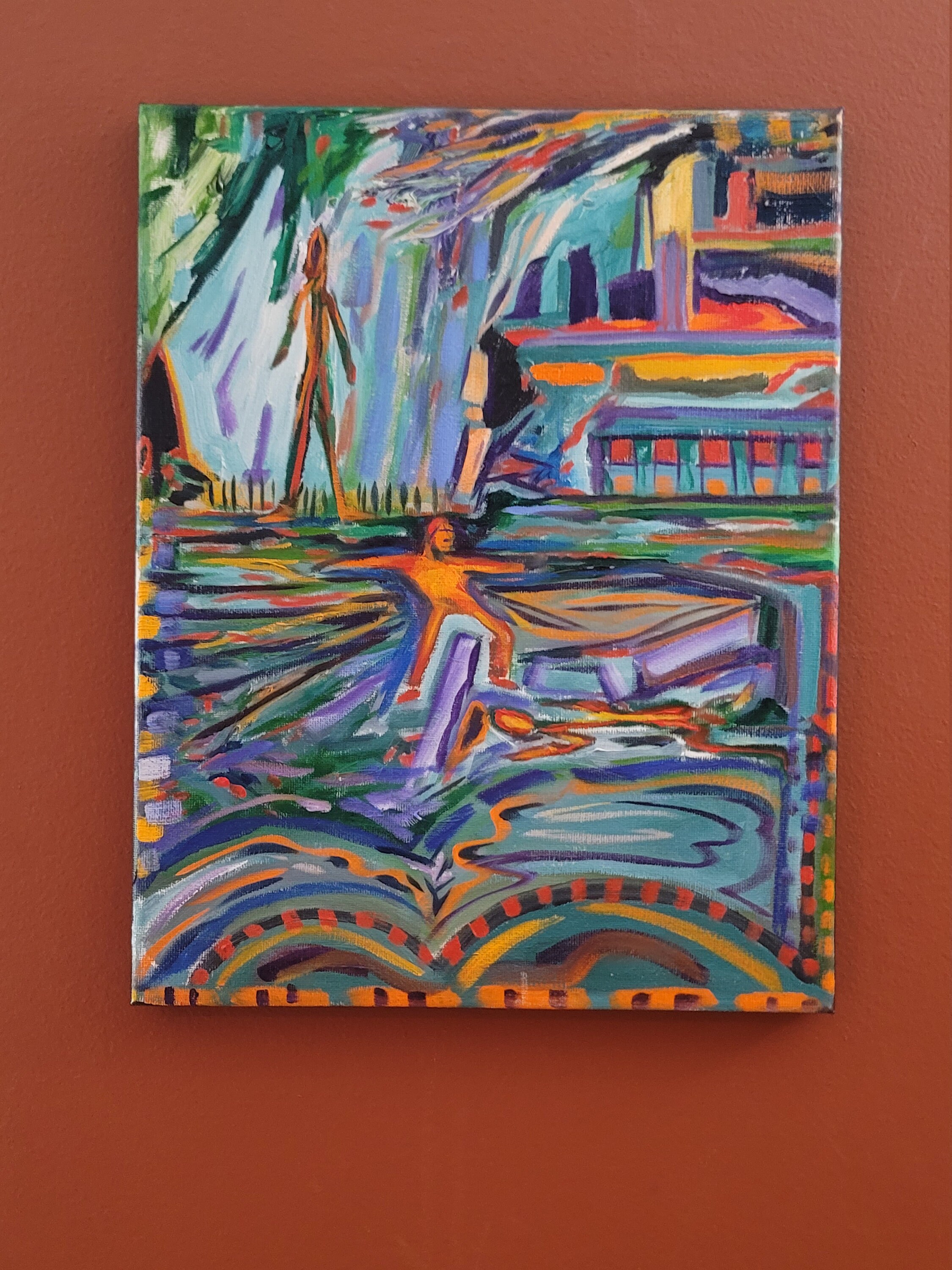 Sunday Night Fever, 14''x11'', Oil on Canvas