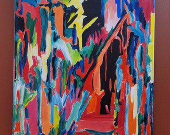Spaans mos, acryl op canvas, 20''x16''