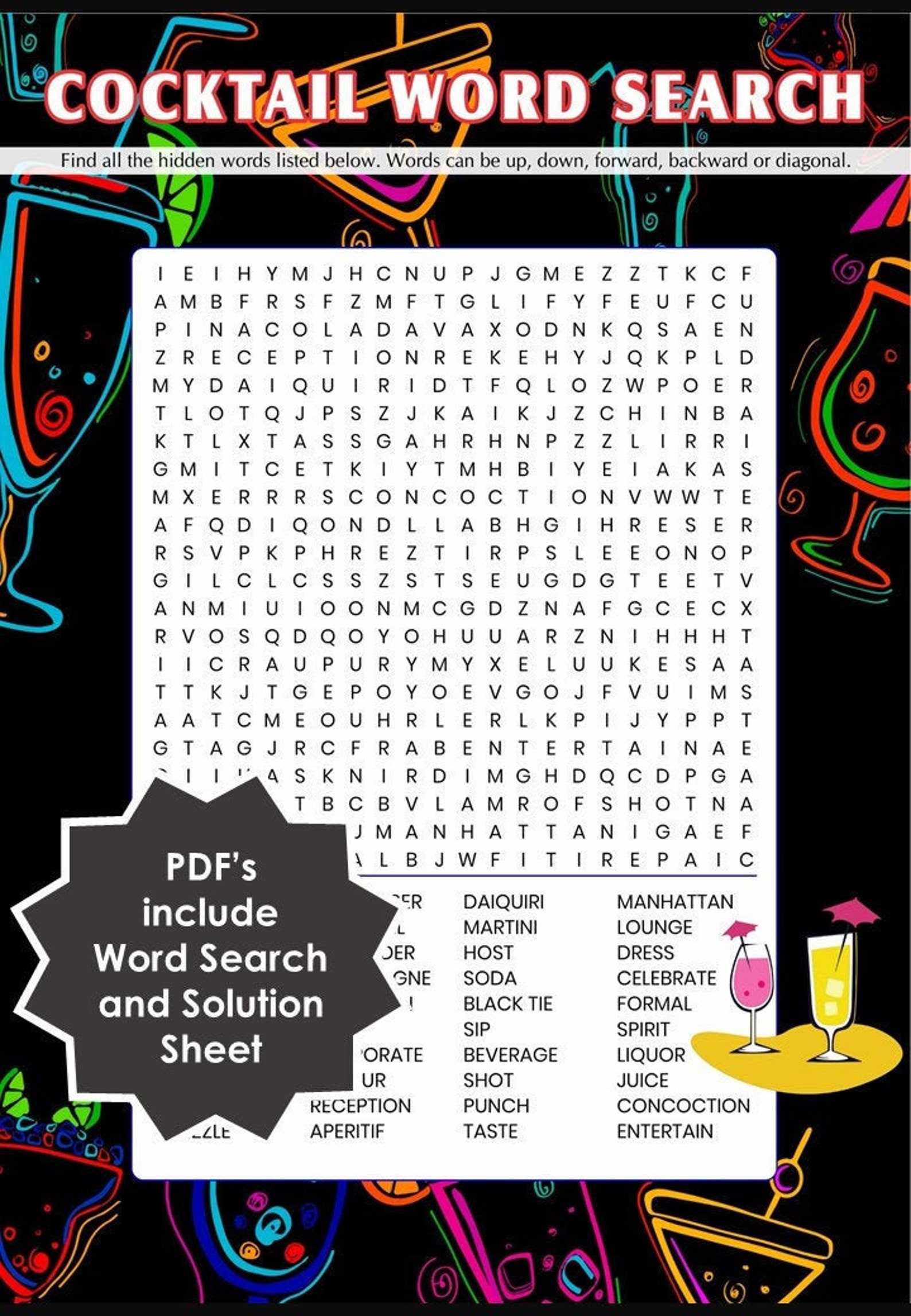 Cocktail Garnish Crossword - 1iwl05y