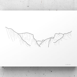 Yosemite Wall Art -Yosemite Art Print -Yosemite Mountain -Landscape Art -Yosemite Print -Mountain decor -Wall Art -Custom art print