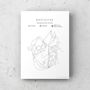 Northstar Mountain Bike Park Karte -Digitaler Download -Bike Art -Custom Bike Poster- Geschenke für Biker -Landkarten -Bike Dekor -Wandkunst