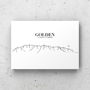 Golden Mountain Szene Wandkunst -Kunstdruck - Golden British Columbia - Landschaftskunst - Bergdekor - Wandkunst