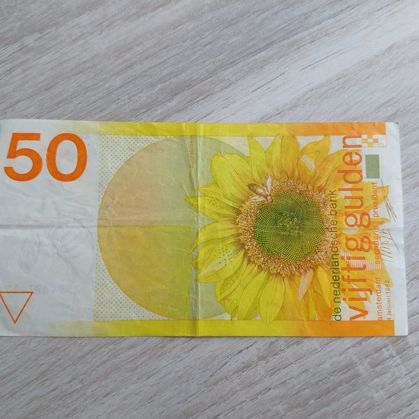 Niederländische Banknote 50 Gulden „Zonnebloem“, 1982