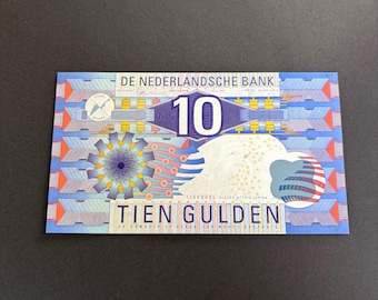 Netherlands UNC 10 guilder banknote from 1997, in brand new uncirculated condition, no folds or creases