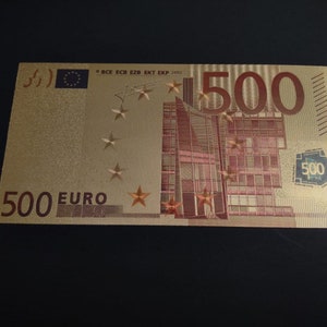 Banconota decorativa in oro da 500 euro, senza corso legale