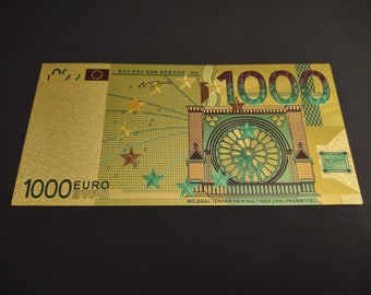 Gold Fantasy 1000-Euro-Banknote (kein gesetzliches Zahlungsmittel)