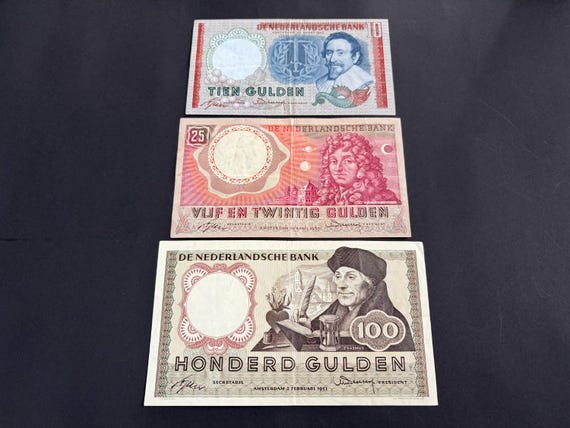 1950年代のオランダ紙幣、戦後のギルダー紙幣 - Etsy 日本