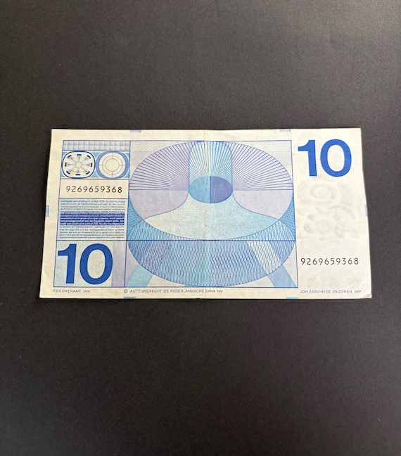 1968年の有名なオランダ10ギルダー紙幣。画家フランス・ハルスの肖像が