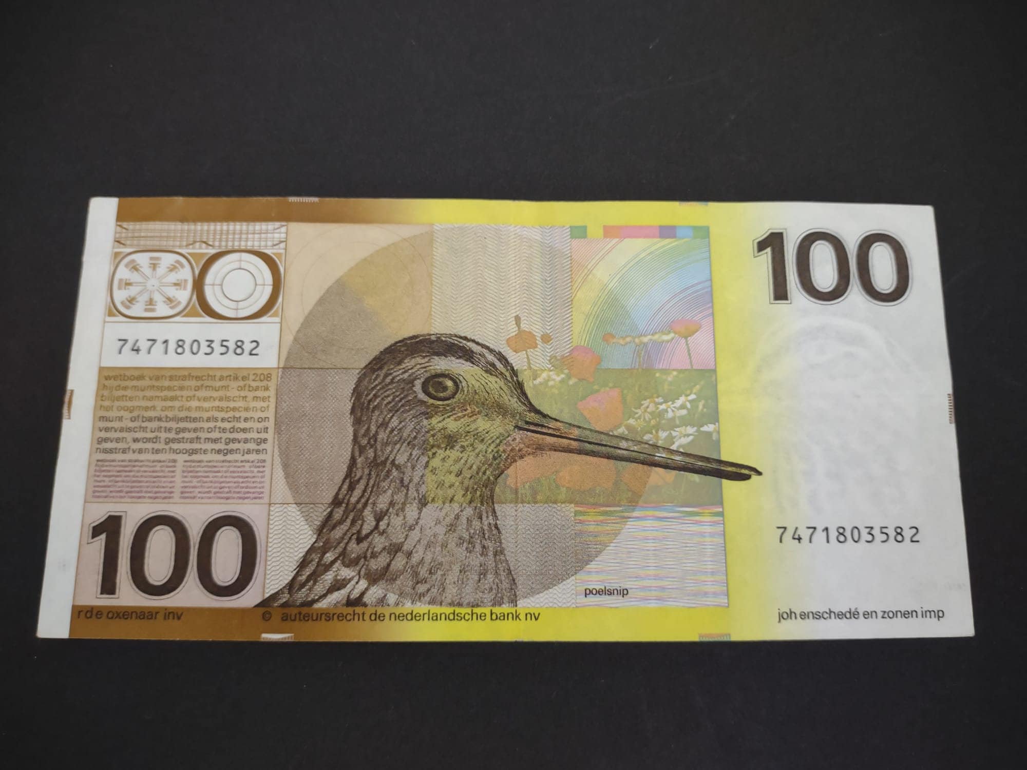 Biljet 100 gulden 'Snip', 1977 - Etsy Nederland