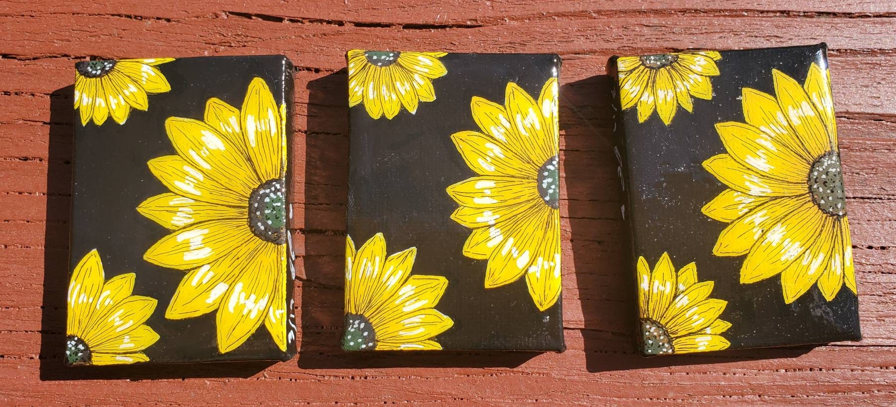 Sunflower Painting Mini Canvas with easel, Sunflower Gifts by Nisha Gh –  Nisha Fine Art