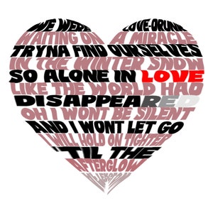 Lyric Art- Ed Sheeran- Afterglow
