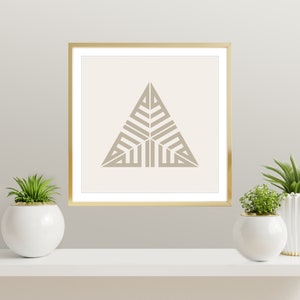 Allah Kufic Islamic Calligraphy Digital Poster - Printable Islamic Wall Art for Home Decor and Gift, Gift for Muslim, Eid Gift