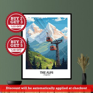 The Alps Digital Travel Poster - Printable Wall Art for Home Decor and Gift