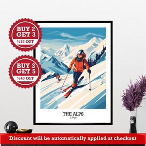 The Alps Digital Travel Poster - Printable Wall Art for Home Decor and Gift