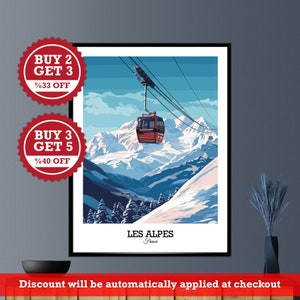 The Alps Digital Travel Poster - Printable Wall Art for Home Decor and Gift