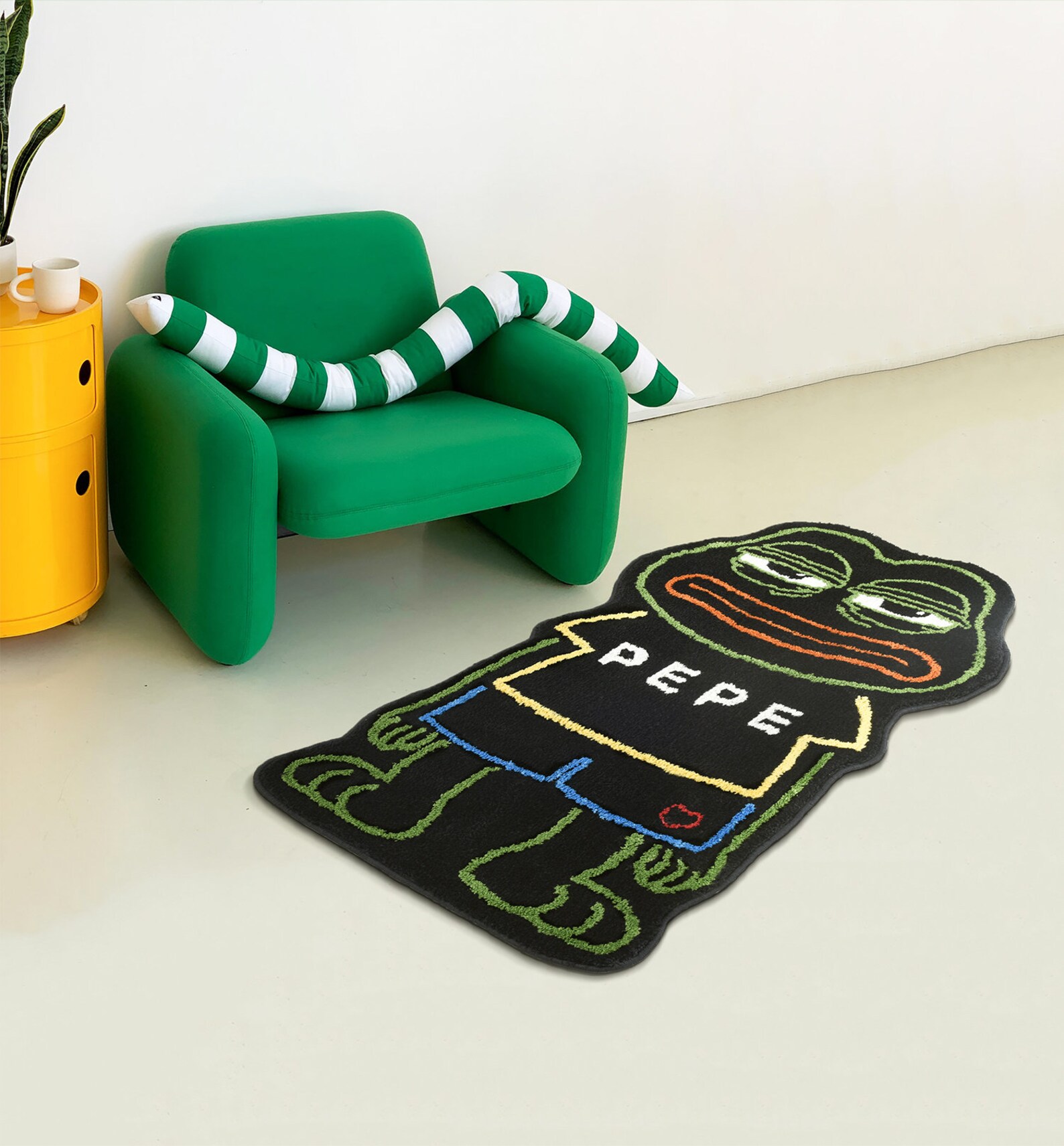 Froggy Rug Frog Bath Mat Smiling Frog Pepe the Frog Etsy UK