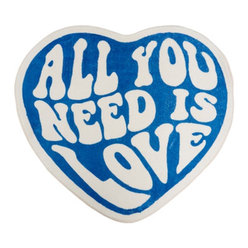 All You Need is Love Rug Bath Mat Door Mat Cute Fun Etsy