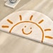 Sunshine bath mat | Smiley sun | White bath mat | Cute | Smiley | Bathroom | Bedroom | Minimalist | Kids room | Doodles | Half round 