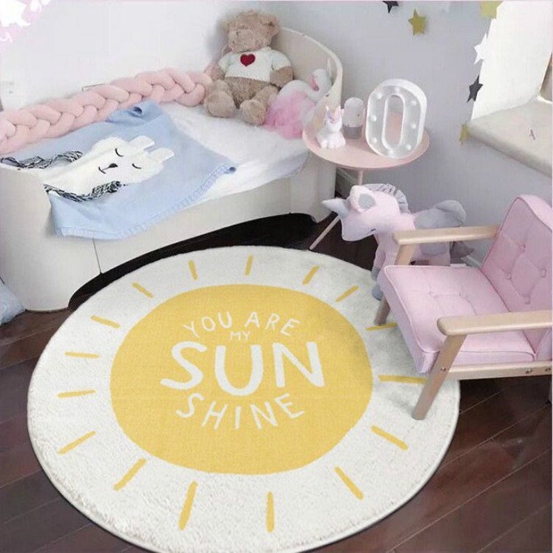 You're My Sunshine Rug Yellow Rug Cute Mat Bedroom - Etsy