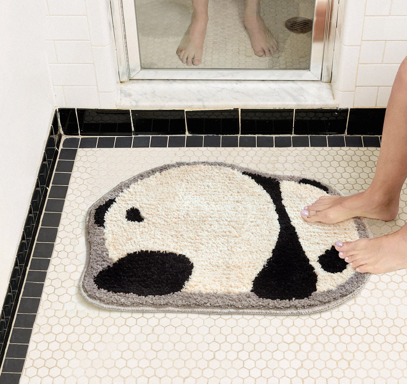 Door Mat Bathroom Rug Bedroom Carpet Bath Mats Rug Non-Slip Cute panda baby new 