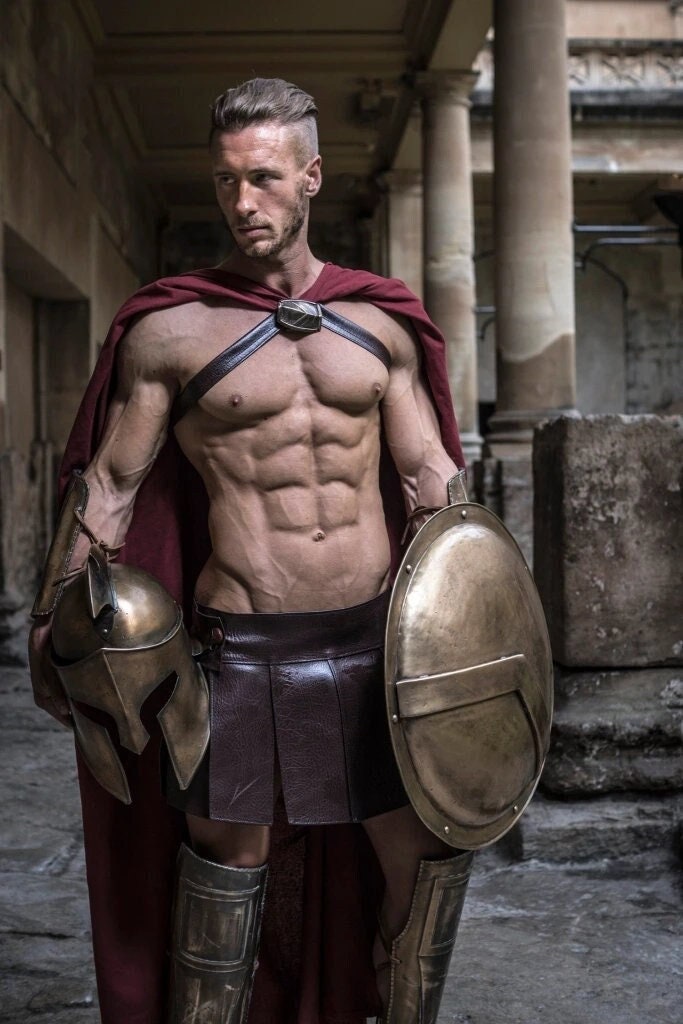 Spartan Halloween Costume
 Me val Halloween 300 Spartan Warrior Costume Etsy Canada
