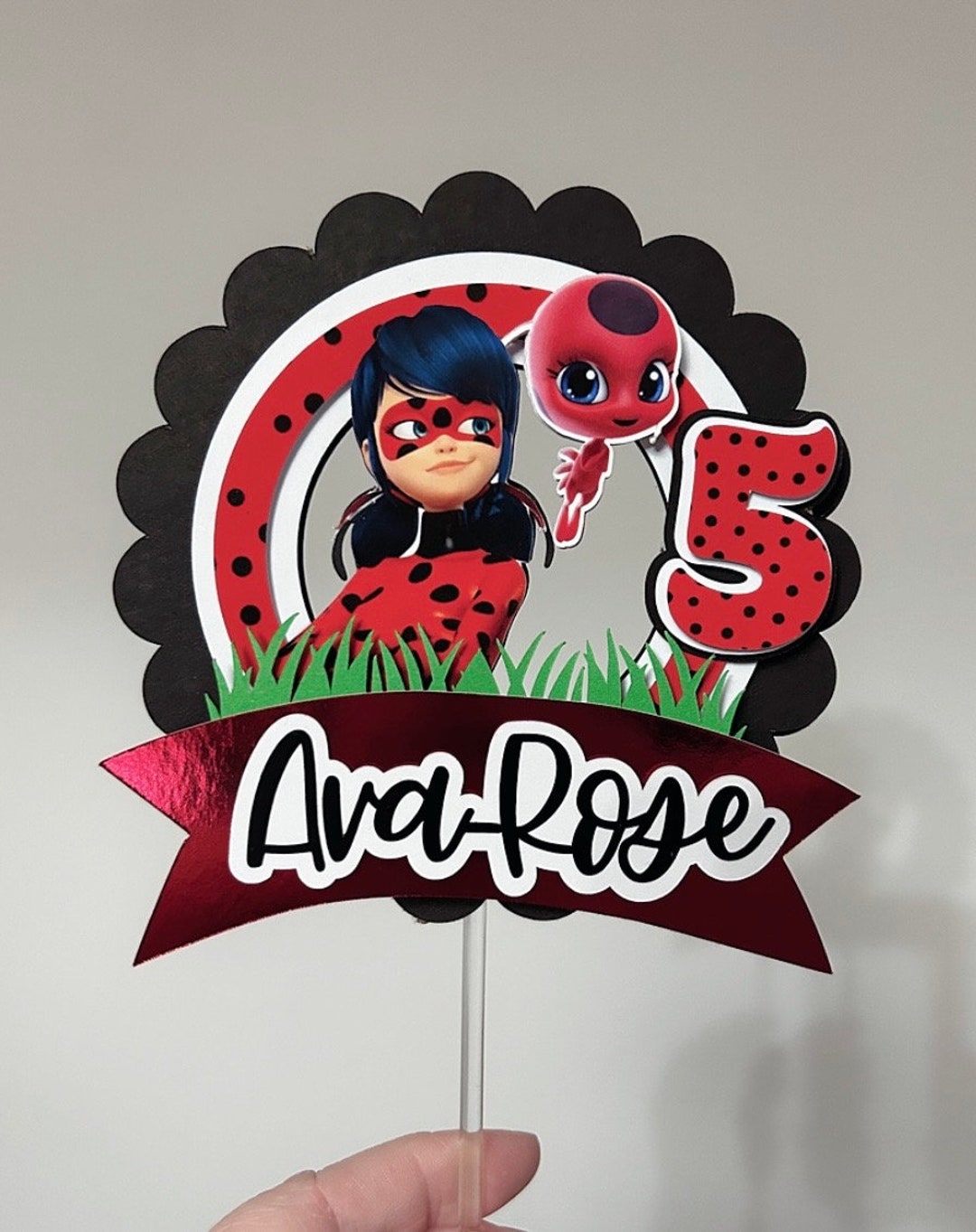 Personalised Miraculous Ladybug Cake Topper - Etsy