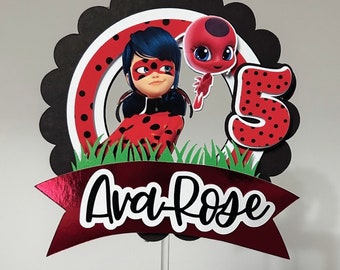 Personalised Miraculous LadyBug Cake Topper