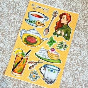Teehaus Stickersheet - entspannende Teehaus-Ästhetik