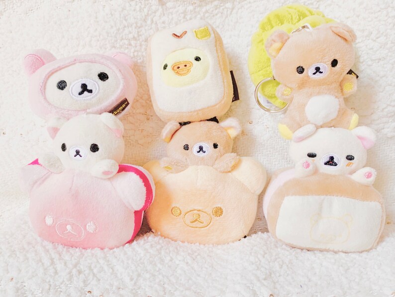 Rilakkuma Plush Keychain Bakery Series Etsy