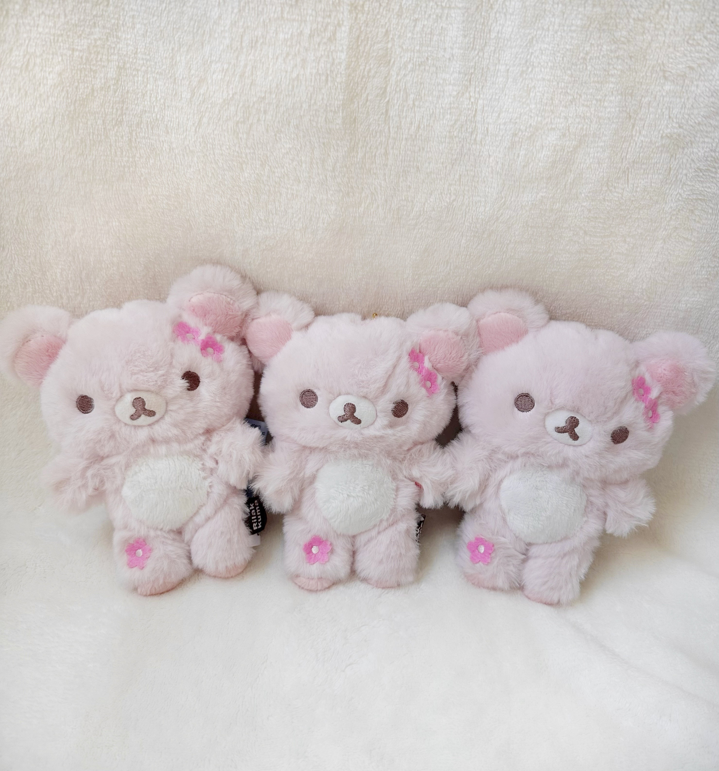 Sakura Rilakkuma Plush Keychain