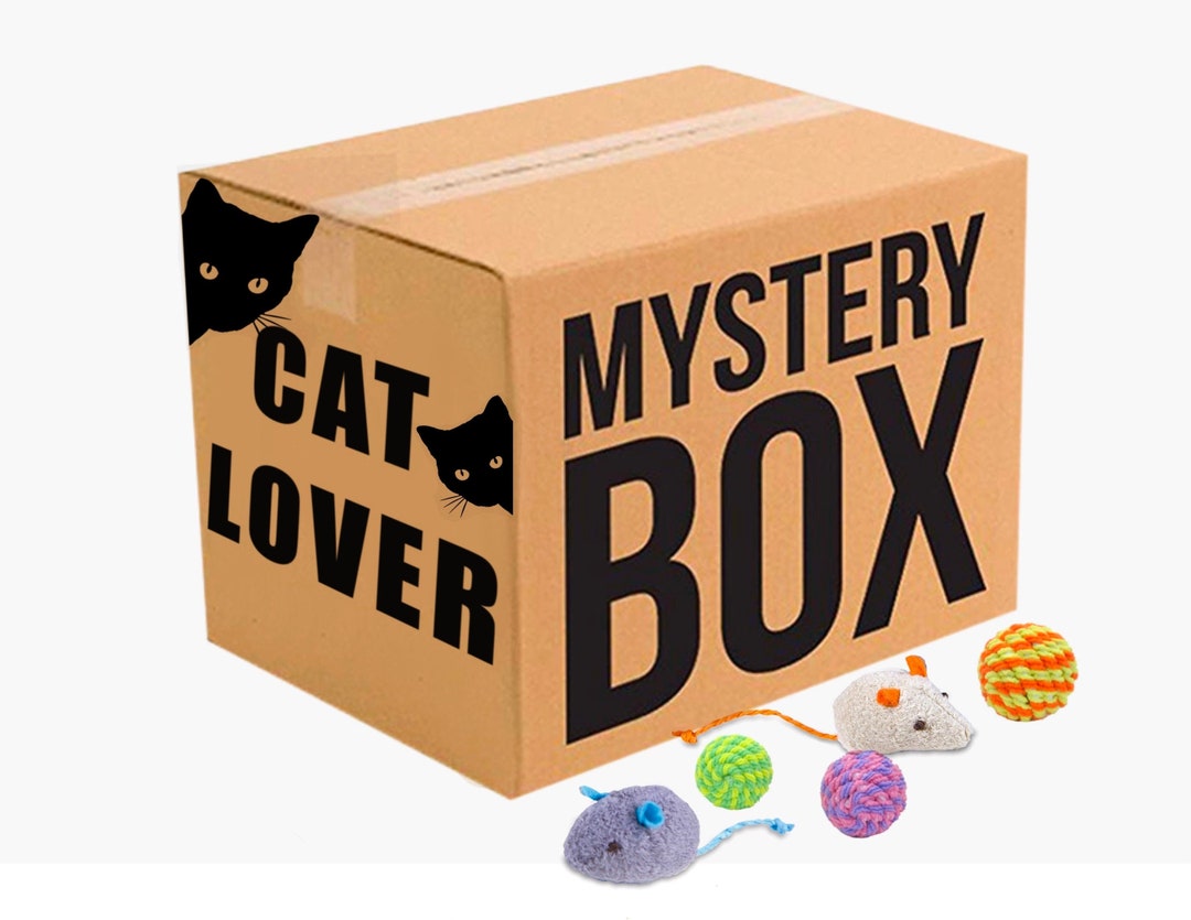 Cat DELUXE Gift Box Cat Lover Gift Cat Mystery Box Black Etsy