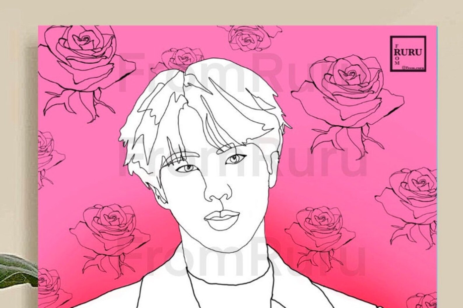 JIN BTS Jin fanart Kim seok Jin bts art print jin line art | Etsy