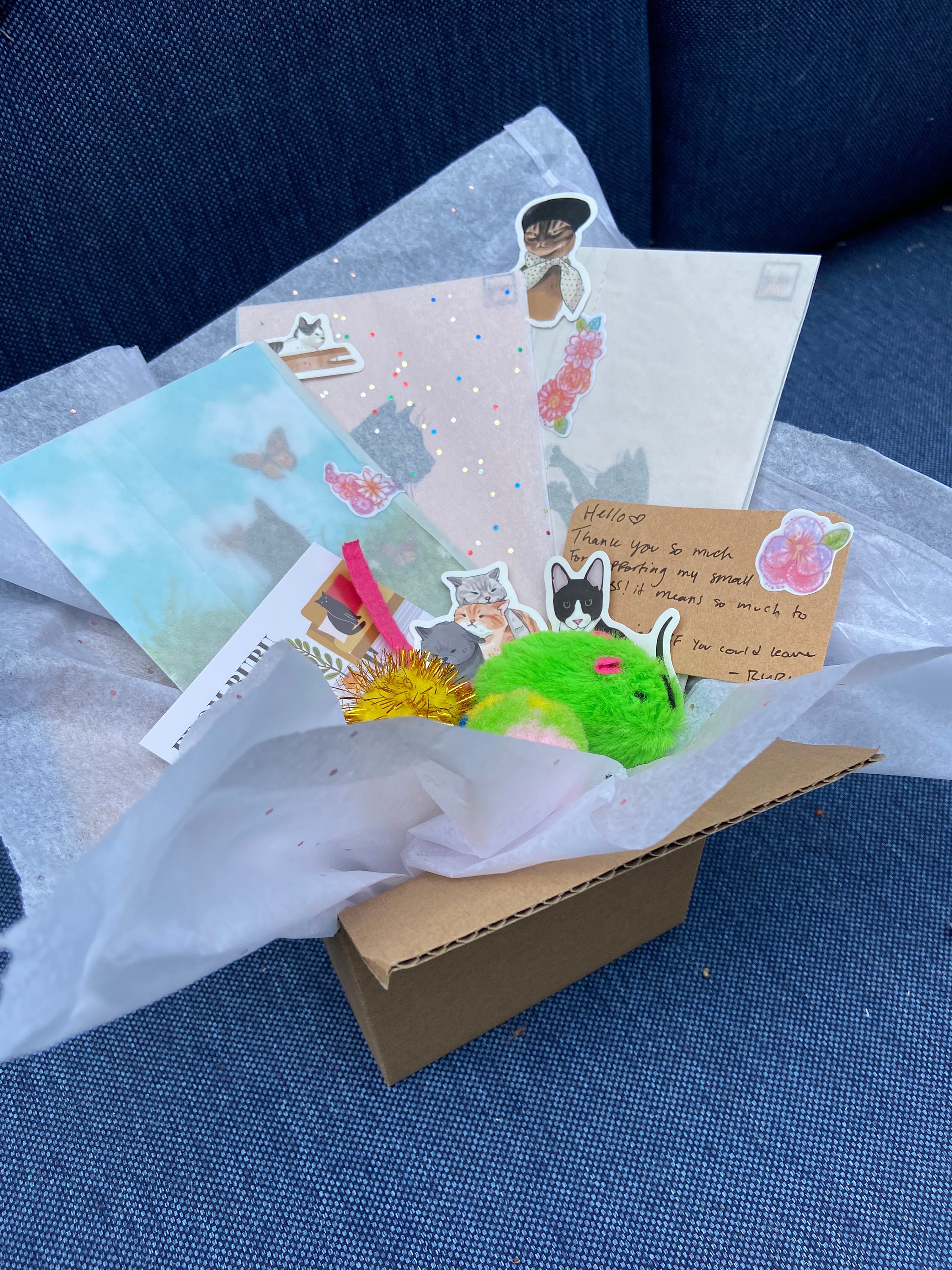 Cat MINI Gift Box Cat Lovers Gift Box Cat Art Prints Cat Etsy