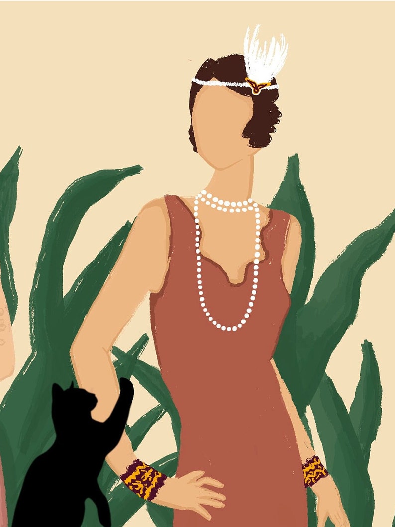 Art Deco Print, 1920s Flapper Girls, Roaring 20’s Art, Vintage Art ...